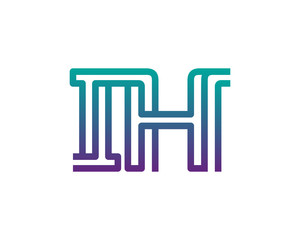 IH lines letter logo