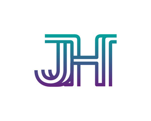 JH lines letter logo