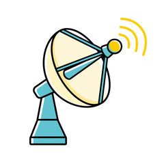 Satellite dish antenna icon.
