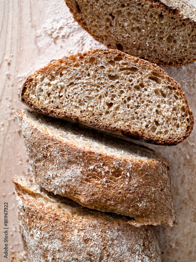 Sticker crispy crust wholemeal brown bread