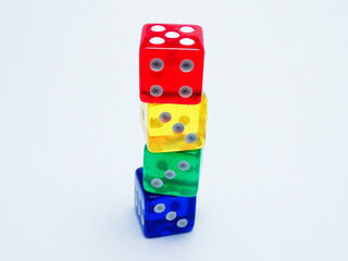 Tower of 4 colors Dices