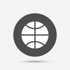 Basketball sign icon. Sport symbol.