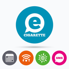 Smoking sign icon. E-Cigarette symbol.