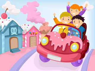 Stickman Kids Candy Town