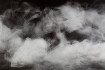 Abstract fog or smoke move on black color background