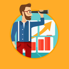 Man searching opportunities for business growth.