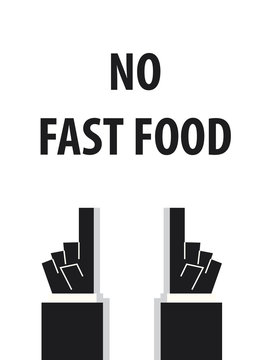 NO FAST FOOD typography vector illustration