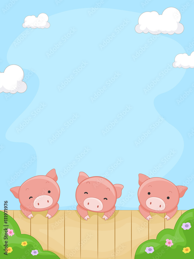 Poster pigs yard frame