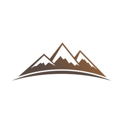 Mountains logo. Vector graphic design