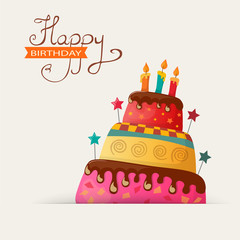 birthday card with cake