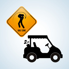 Golf design. Sport icon. Isolated illustration, editable vector