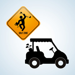 Golf design. Sport icon. Isolated illustration, editable vector