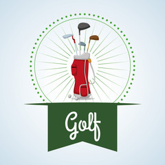 Golf design. Sport icon. Isolated illustration, editable vector