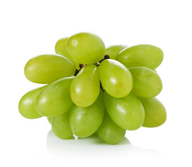 green grapes isolated on the white background