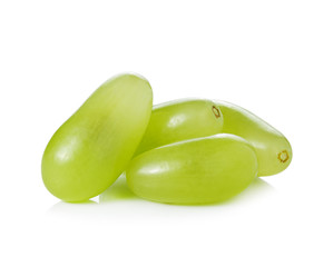 green grapes isolated on the white background