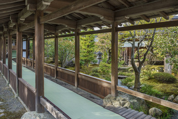 Classic corridor in Japanese garden