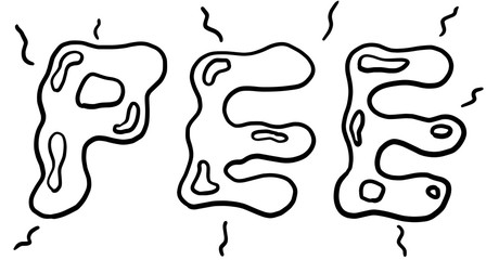 drawing line art pee