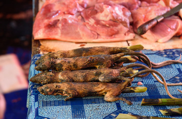 Roasted rats on Tomohon Traditional Market © Elena Odareeva