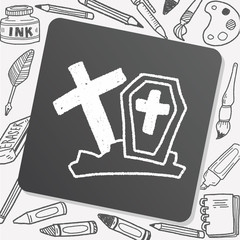 grave doodle drawing