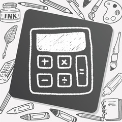 calculator doodle drawing