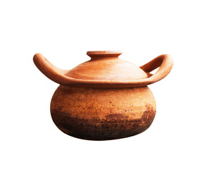 Pot on white background.