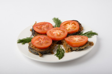 Baked eggplant with tomatoes