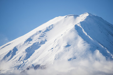 Fototapeta na wymiar beautiful Fuji mountain with blue sky