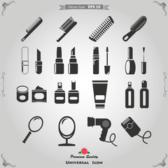 Fototapeta premium Cosmetics and beauty icon set