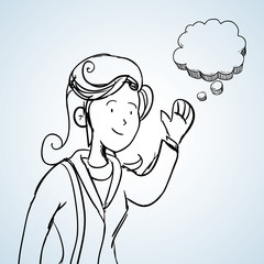 sketch icon. creative concept.  Flat illiustration