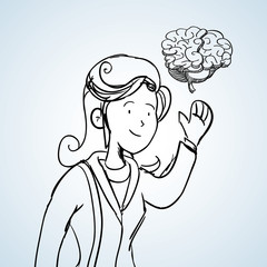 sketch icon. creative concept.  Flat illiustration