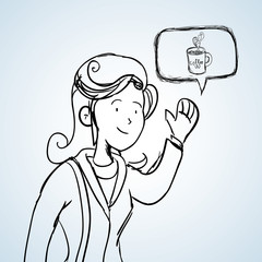 sketch icon. creative concept.  Flat illiustration