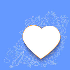 Heart with doddle pattern