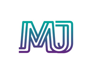 MJ lines letter logo