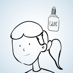 sketch icon. creative concept.  Flat illiustration