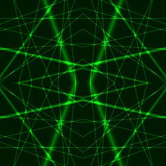 Green Laser Beams Seamless Background