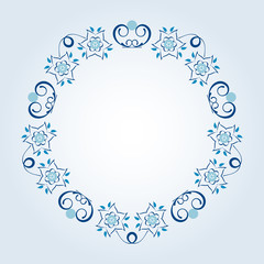 Frame with floral elements