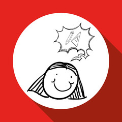 sketch icon. creative concept.  Flat illiustration , vector