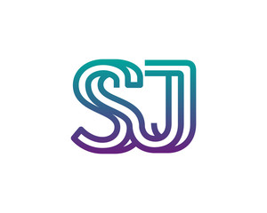 SJ lines letter logo