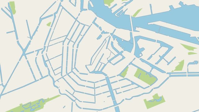 Amsterdam  Map Animation 4K