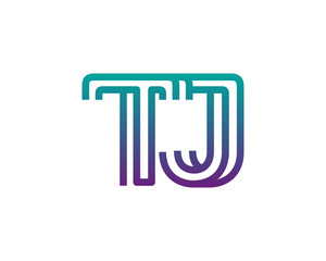 TJ lines letter logo