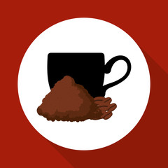 Cofffee icon. drink concept.  Flat illiustration , vector