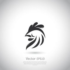 Abstract rooster logo template