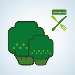 Healthy food design. Healthy lifestyle icon. Flat illustration