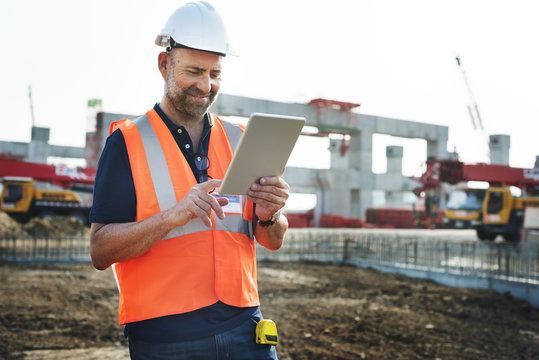 Construction Architecture Hardhat Helmet Structure Concept