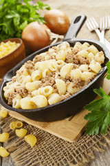 Pasta with minced meat