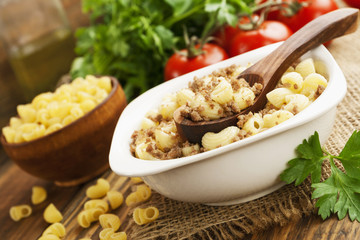 Pasta with minced meat