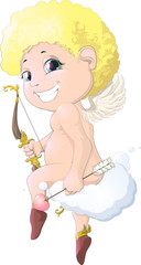 a little cupid with a bow