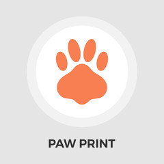 Paw vector flat icon