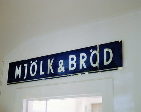 Sign on wall, Stockholm, Sweden