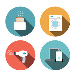 Toaster, hair dryer, washing ,vacuum cleaner icons